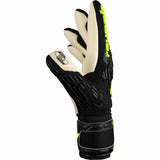 Reusch Attrakt Freegel Gold Finger Support Junior - Black / Safety Yellow