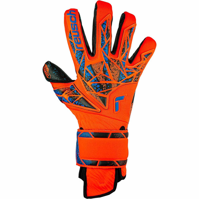 Reusch Attrakt Fusion Guardian gants de gardien de soccer - Hyper Orange / Electric Blue / Black