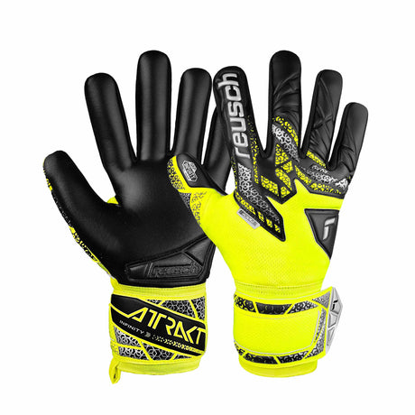 Reusch Attrakt Infinity NC Goalkeeper Gloves - Black / Safety Yellow