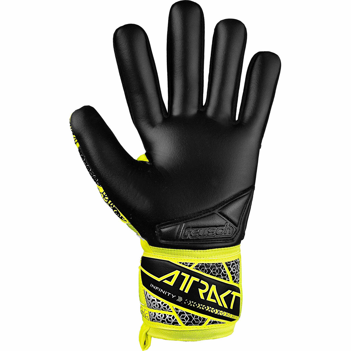 Reusch Attrakt Infinity NC Goalkeeper Gloves - Black / Safety Yellow