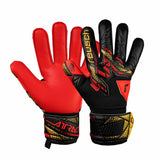 Reusch Attrakt Silver Goalkeeper Gloves - Black / Gold / Fiery Red