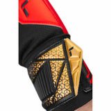 Reusch Attrakt Silver Goalkeeper Gloves - Black / Gold / Fiery Red