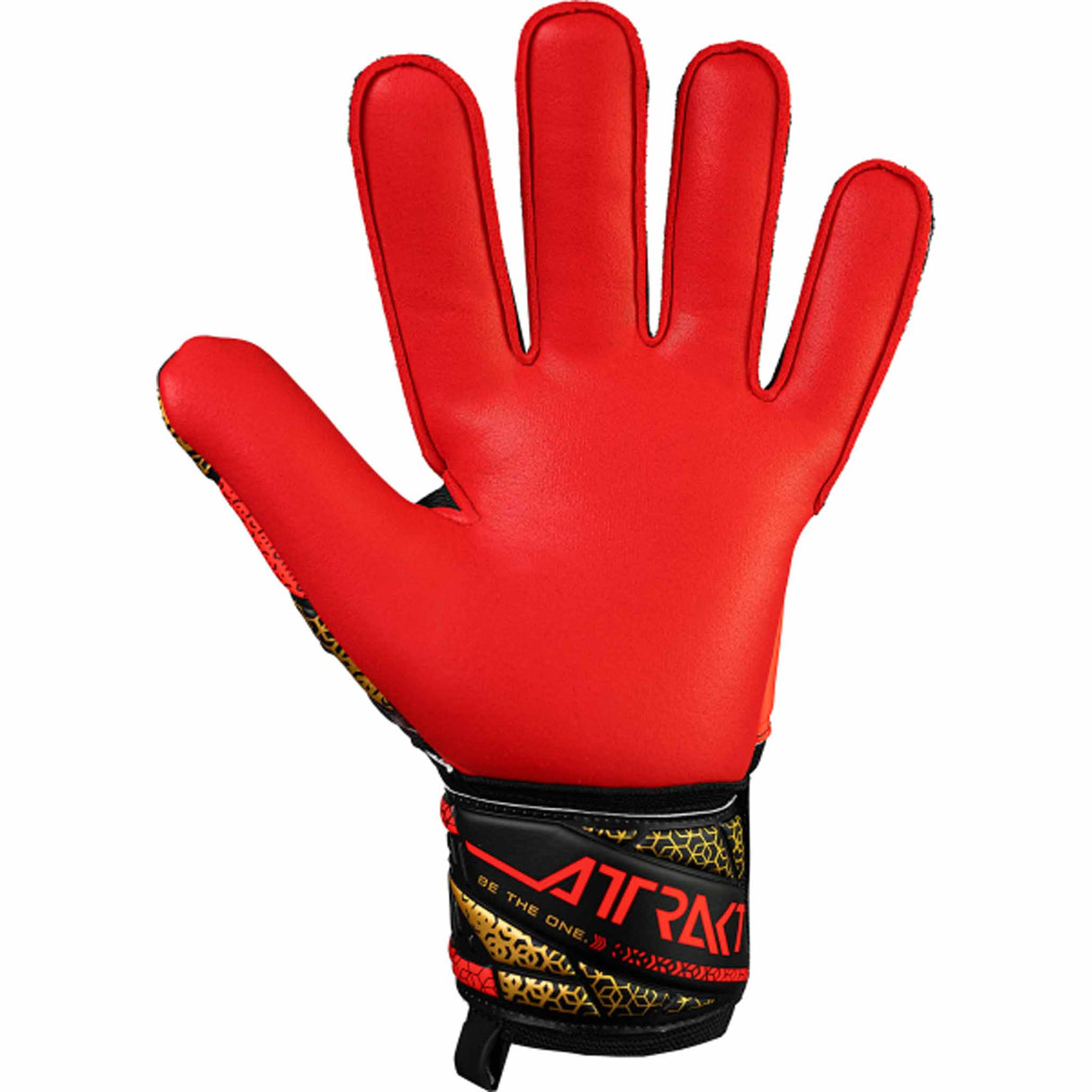 Reusch Attrakt Silver Goalkeeper Gloves - Black / Gold / Fiery Red