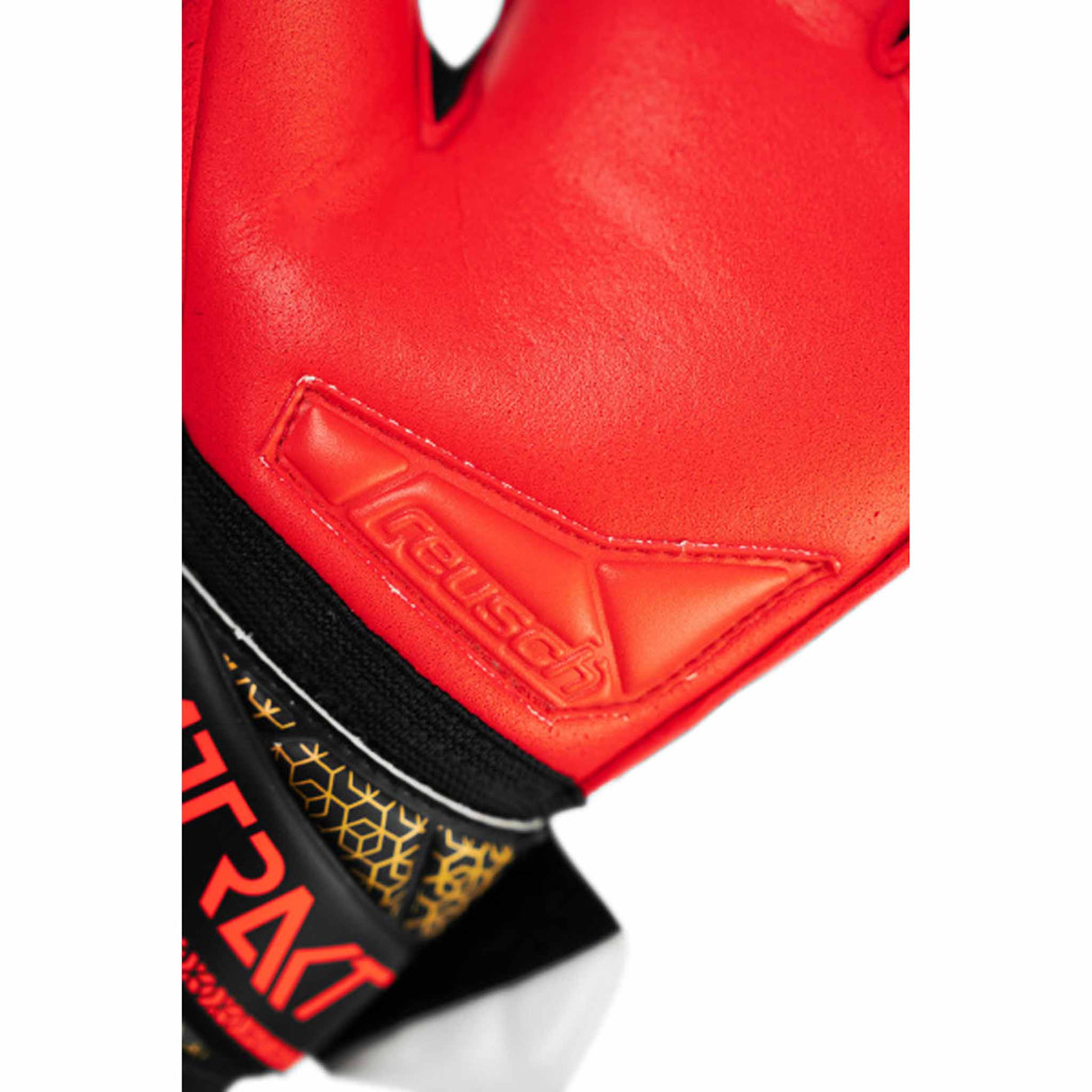 Reusch Attrakt Silver Junior Goalkeeper Gloves - Black / Gold / Fiery Red