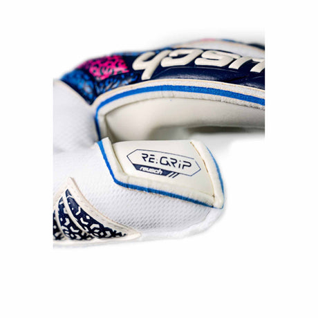 Reusch RE:GRIP Attrakt Evoluton Goalkeeper Gloves - Blue / Pink / White