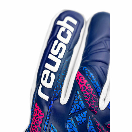 Reusch RE:GRIP Attrakt NC Goalkeeper Gloves - Blue / Pink / White