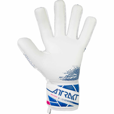 Reusch RE:GRIP Attrakt NC Goalkeeper Gloves - Blue / Pink / White