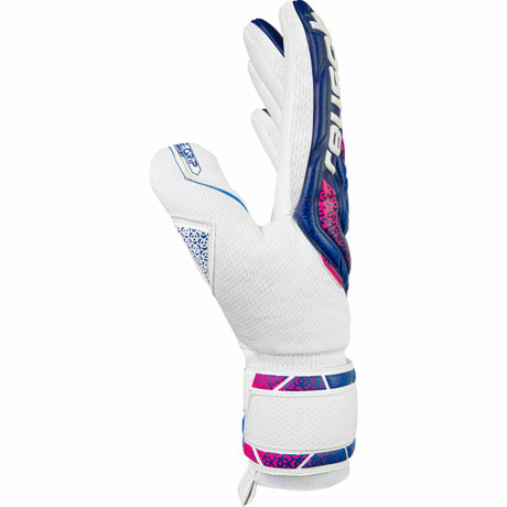 Reusch RE:GRIP Attrakt NC Goalkeeper Gloves - Blue / Pink / White