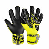 Reusch Attrakt Duo Evolution Goalkeeper Gloves - Black / Safety Yellow