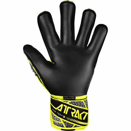 Reusch Attrakt Duo Evolution Goalkeeper Gloves - Black / Safety Yellow