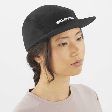 Salomon Cap 5 Pannel casquette unisexe face - Deep Black