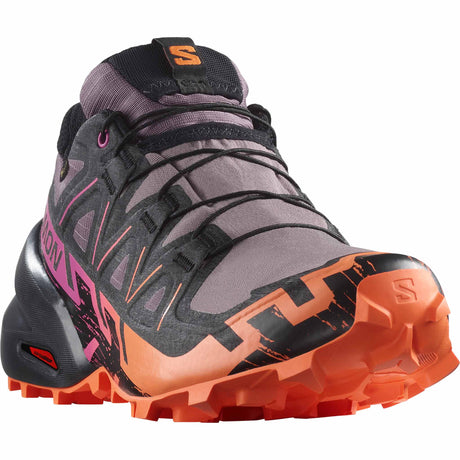 Salomon Speedcross 6 GTX Women's Trail Running Shoes - Moonscape / Black / Bird of Paradise