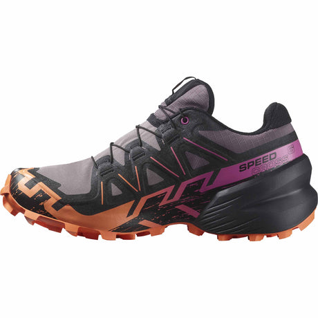 Salomon Speedcross 6 GTX Women's Trail Running Shoes - Moonscape / Black / Bird of Paradise