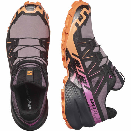 Salomon Speedcross 6 GTX Women's Trail Running Shoes - Moonscape / Black / Bird of Paradise