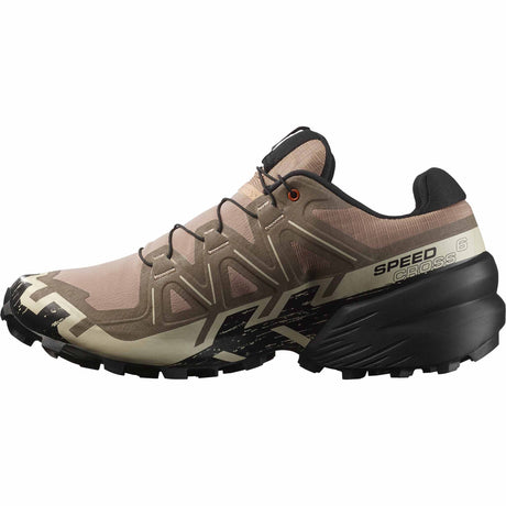 Salomon Speedcross 6 Women's Running Shoes - Natural / Black / Almond Milk