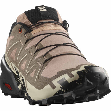 Salomon Speedcross 6 Women's Running Shoes - Natural / Black / Almond Milk