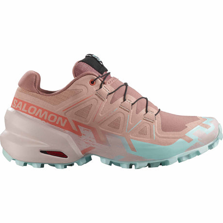 Salomon Speecross 6 Women's Trail Running Shoes - Mahogany Rose / Hushed Violet / Iced Aqua