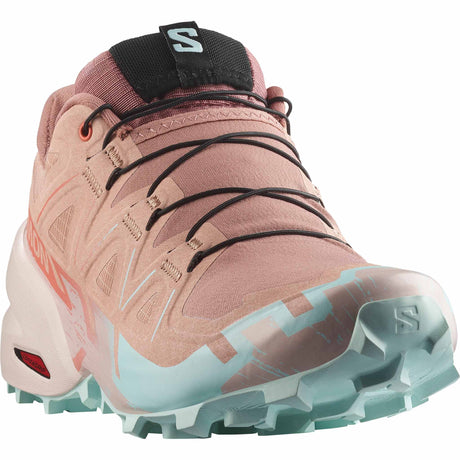 Salomon Speecross 6 Women's Trail Running Shoes - Mahogany Rose / Hushed Violet / Iced Aqua