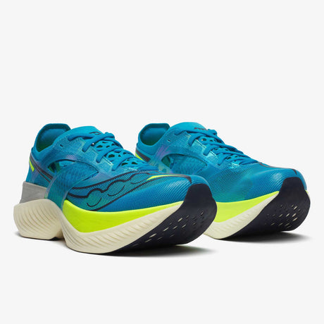 Saucony Endorphin Elite chaussures de course homme paire - ViziBlue / Citron