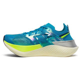 Saucony Endorphin Elite souliers de course femme lateral- ViziBlue / Citron