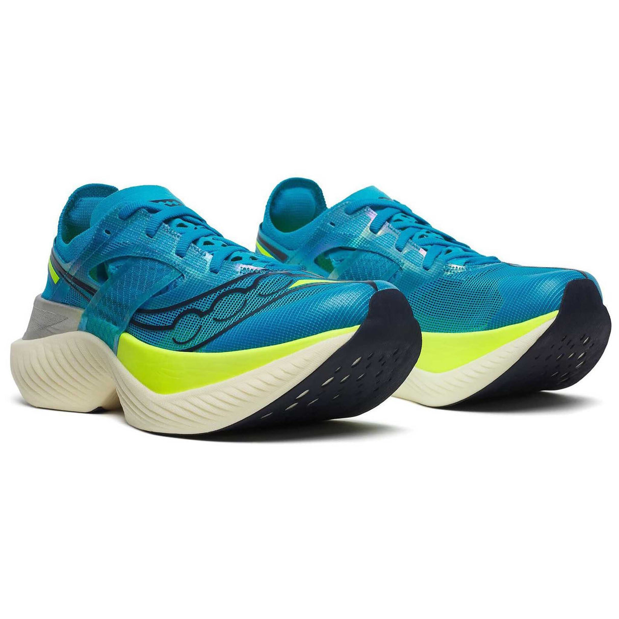 Saucony Endorphin Elite souliers de course femme paire - ViziBlue / Citron