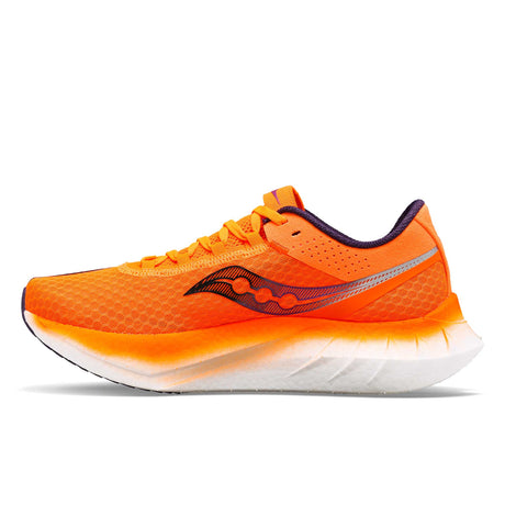 Saucony Endorphin Pro 4 souliers de course homme lateral - Viziorange