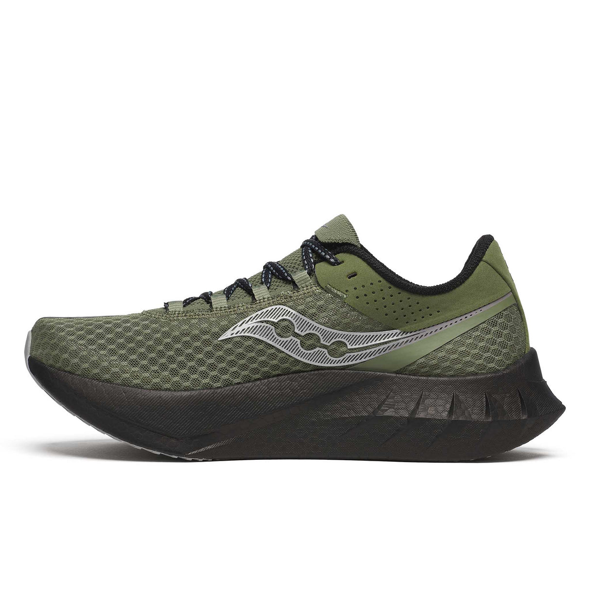 Saucony Endorphin Pro 4 souliers de course homme lateral- Olivine Black