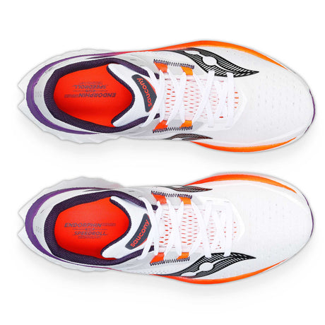 Saucony Endorphin Speed 4 souliers de course homme empeigne- White / Viziorange