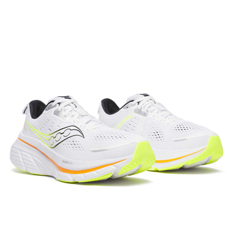 Souliers de course Saucony Guide 18 homme paire - White / Peel