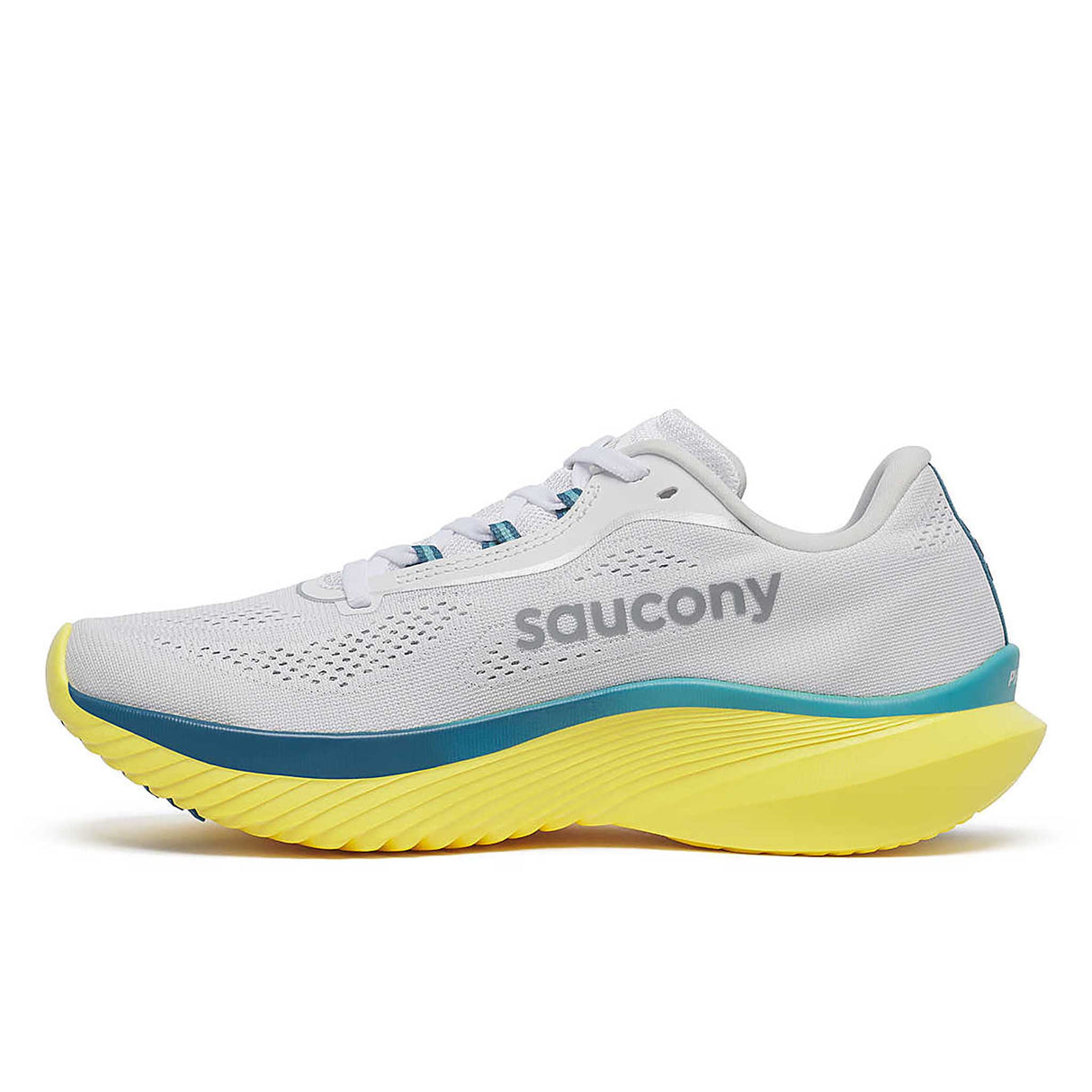 Saucony Kinvara 15 souliers de course femme lateral - White / Finch