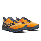 Saucony Peregrine 14 GTX souliers de course en sentier homme paire -Peel / Shadow Orange