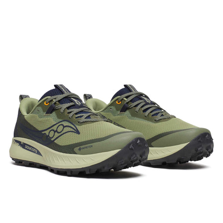 Souliers de course sur sentier Saucony Peregrine 15 GTX pour homme paire - Hemlock / Navy