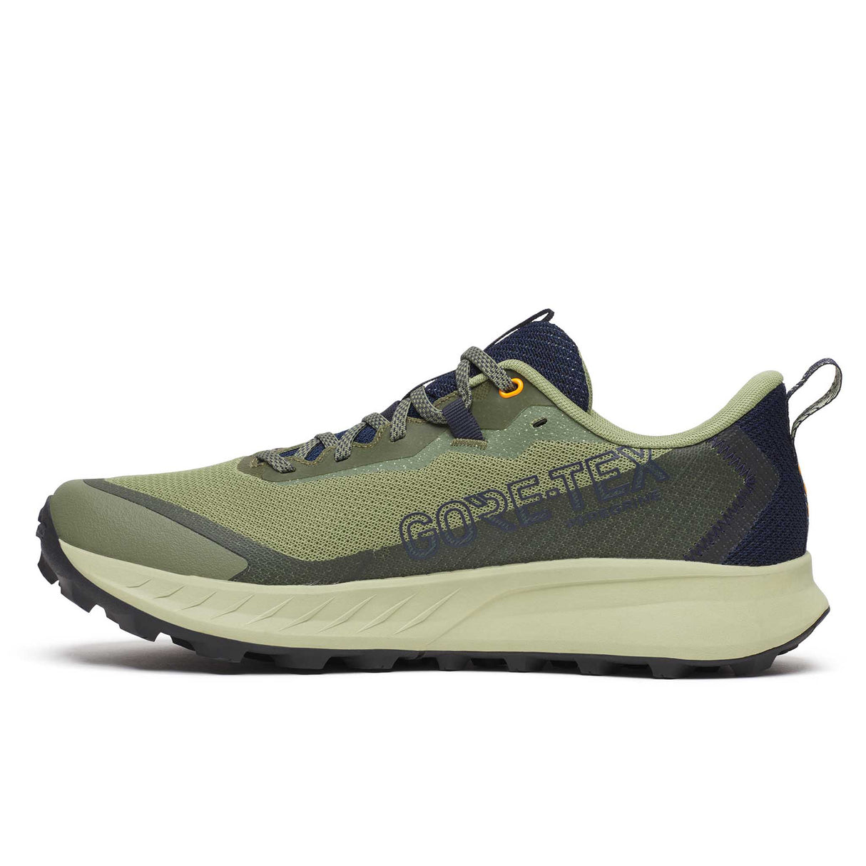 Souliers de course sur sentier Saucony Peregrine 15 GTX pour homme lateral - Hemlock / Navy