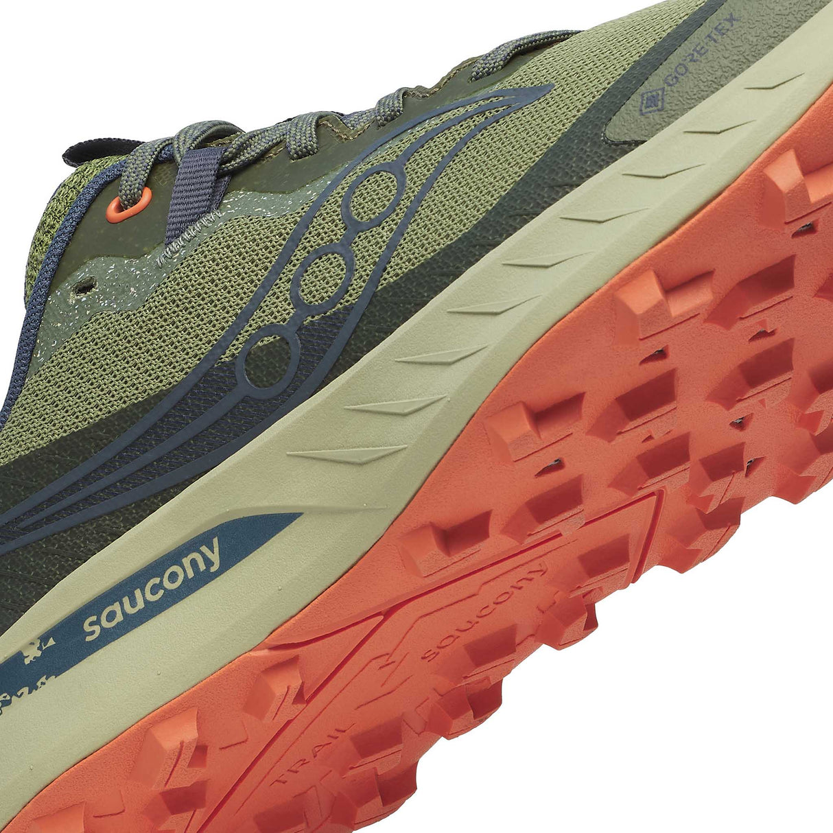 Souliers de course sur sentier Saucony Peregrine crampons - Hemlock / Dusk GTX femme