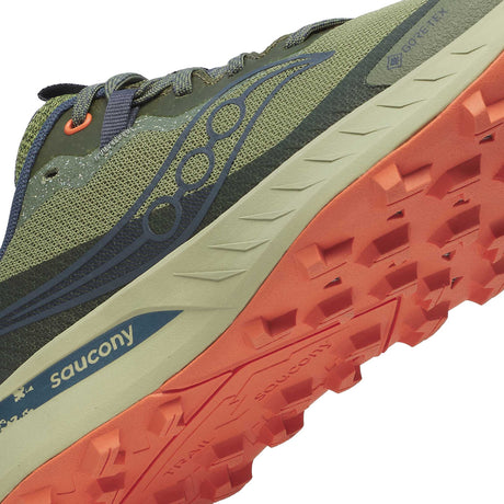 Souliers de course sur sentier Saucony Peregrine crampons - Hemlock / Dusk GTX femme