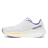 Souliers de course homme Saucony Ride 18 lateral - White / Azurite