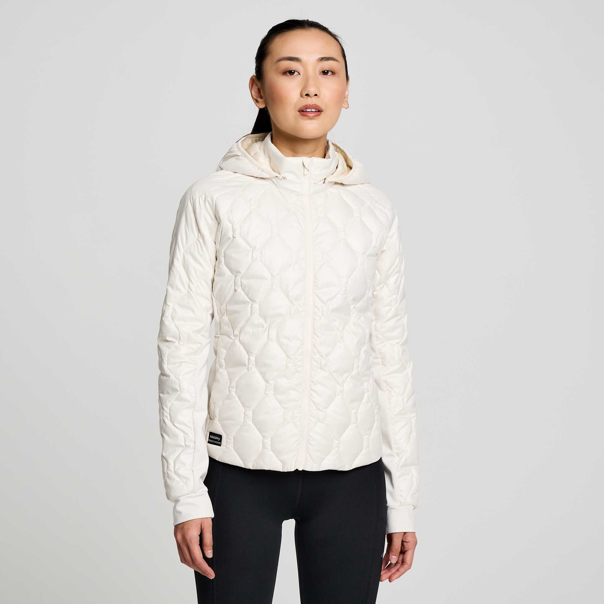 Saucony Solstice Oysterpuff running jacket for women Linen XS