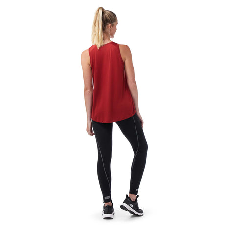 Smartwool camisole Active Ultralite femme dos - Cassis