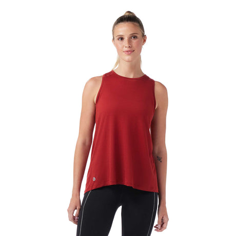 Smartwool camisole Active Ultralite femme face - Cassis