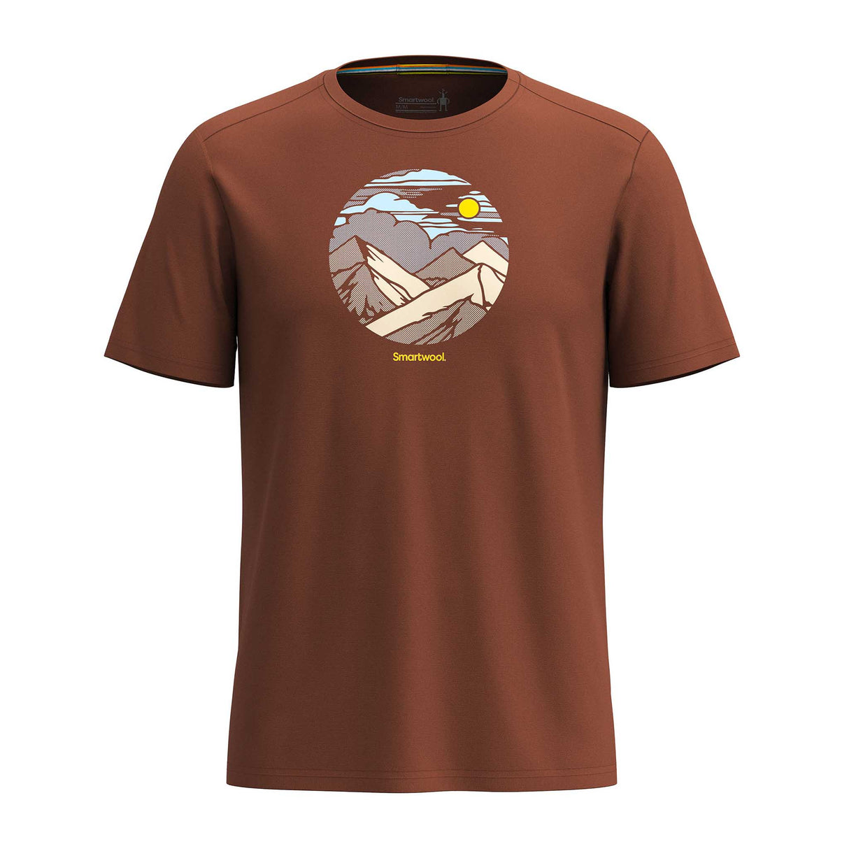 Smartwool t-shirt imprimé Fourteener Active pour homme - Sable brun