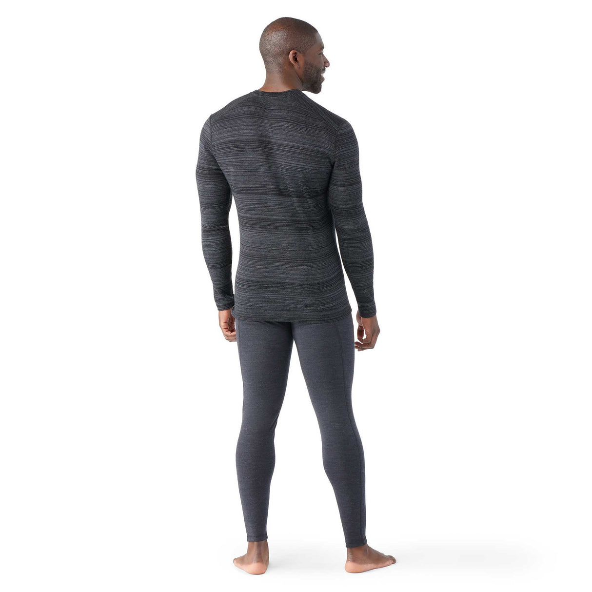 Smartwool Merino 250 Baselayer chandail col rond homme dos- dégradé noir