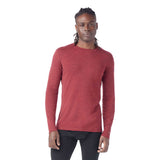 Smartwool Merino 250 Baselayer chandail col rond homme face - Chiné mauve cassis