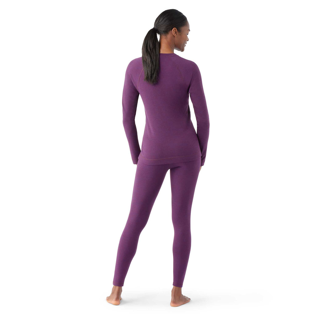 Smartwool Merino 250 baselayer chandail de base femme dos - Chiné Iris Violet