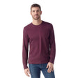 Smartwool haut Perfect à manches longues et col rond homme face - aubergine