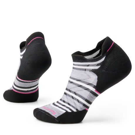 Smartwool socquette de course matelassée à rayures femme - Noir