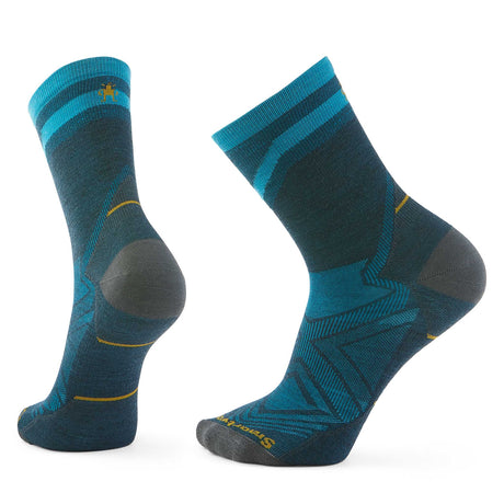 Smartwool Run Zero Cushion mi-chaussettes de course à motif homme - Bleu crépuscule