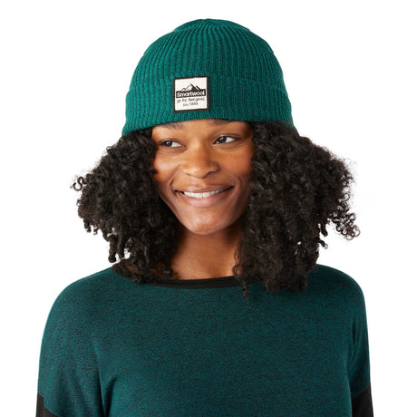 Tuque de style beanie à écusson Smartwool unisexe live- vert émeraude chiné