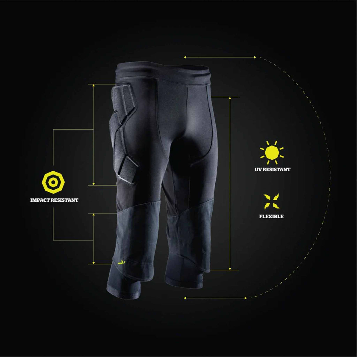 Storelli ExoShield GK 3/4 Pants - Black