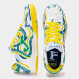 Joma Top Flex Rebound Futsal Ferrão Indoor Soccer Shoes - Blanc / Jaune / Vert