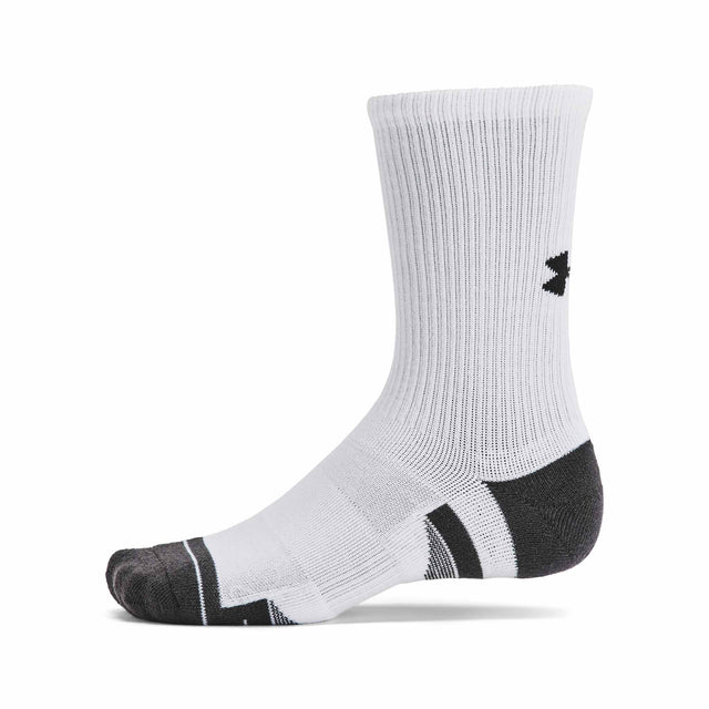 Under Armour Performance Tech chaussettes unisexes - Blanc / Blanc / Gris